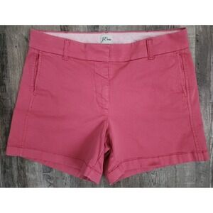 J.Crew Chino Shorts Women 8 Pink Re-Imagined Stretch Cotton Twill 5" Inseam